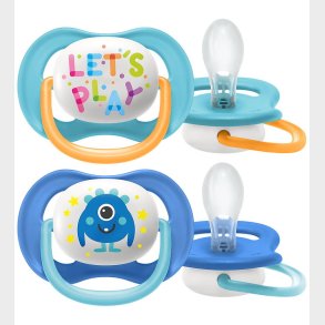 Philips Avent Sut - 2-pak - Ultra Air - Bl/Turkis m. Print