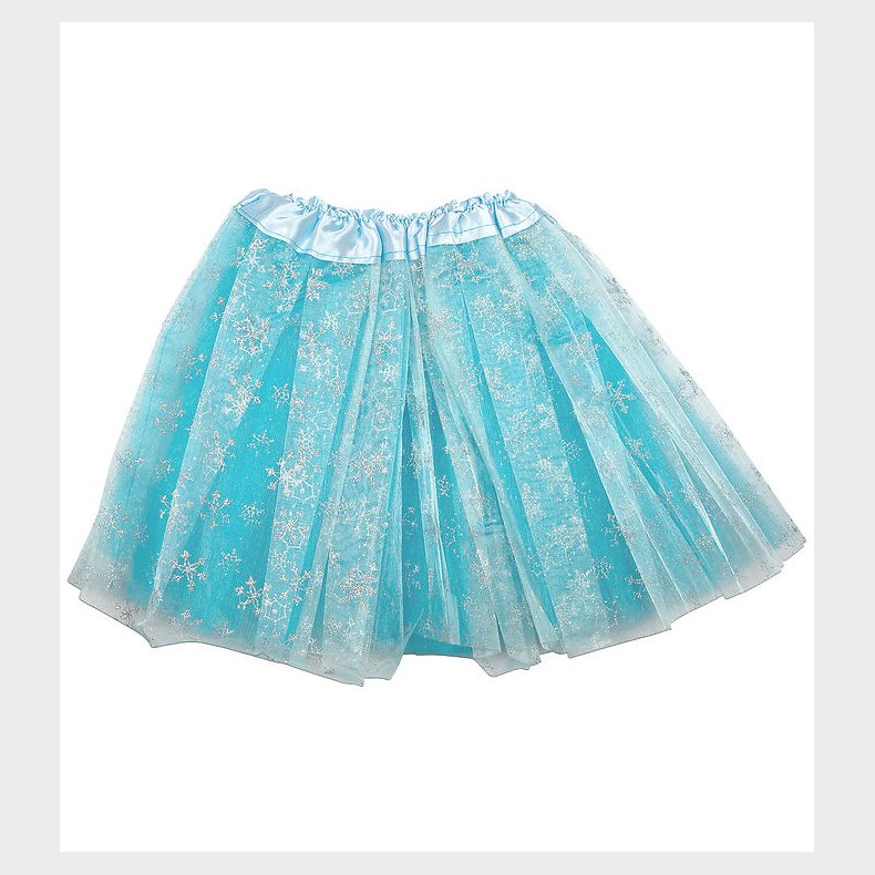 Molly & Rose Udkldning - Tylskrt - Bl Snefnug Glitter