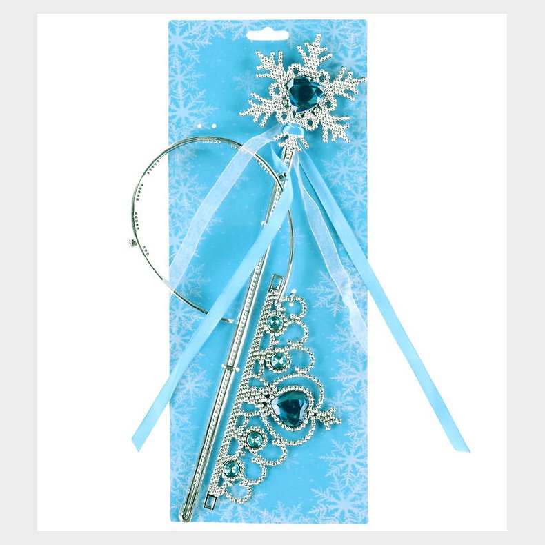 Molly & Rose Udkldning - Tryllestav/Diadem - Snefnug Bl