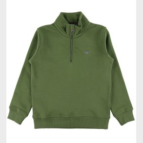 GANT Sweatshirt - Shield Half Zip - Washed Olive