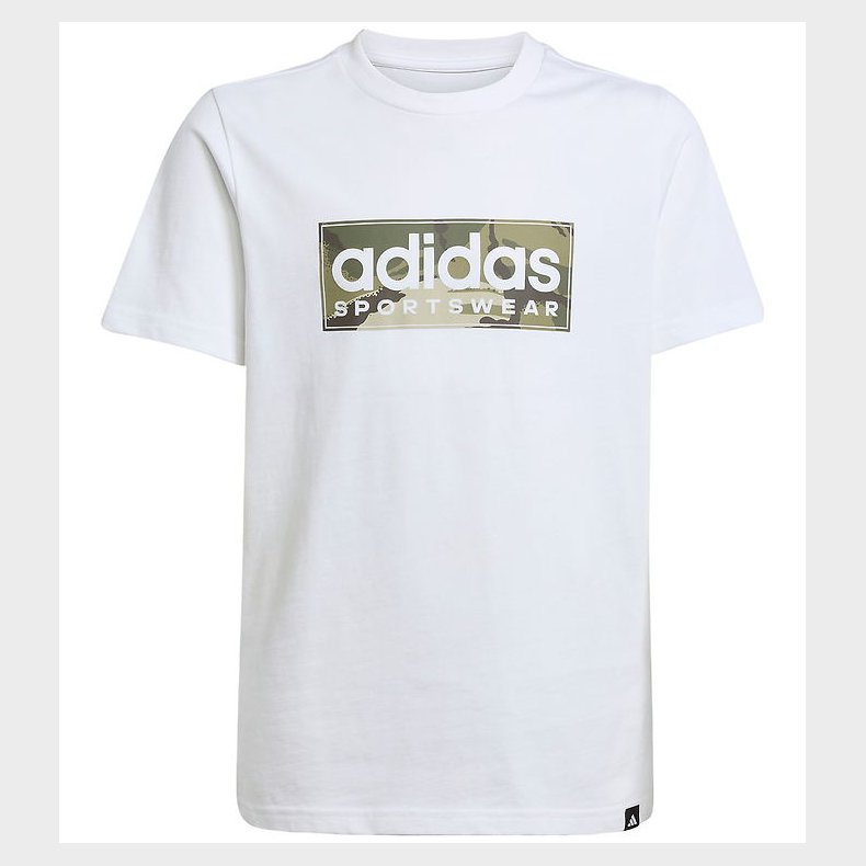 adidas Performance T-Shirt - B CAMO LIN - Hvid