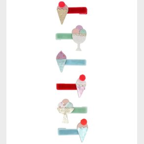 Meri Meri Hrclips - 6-pak - 4 cm - Ice Cream