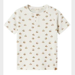 Lil Atelier T-shirt - Rib - NmmLavo - Coconut Milk m. B�de