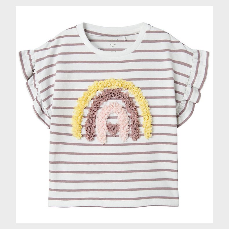 Name It T-shirt - NmfJadey - Bright White/Purple Dove