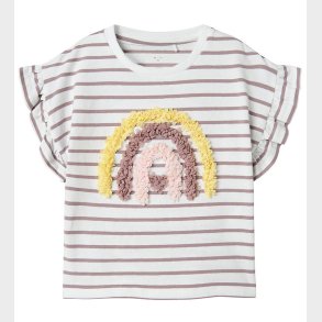 Name It T-shirt - NmfJadey - Bright White/Purple Dove