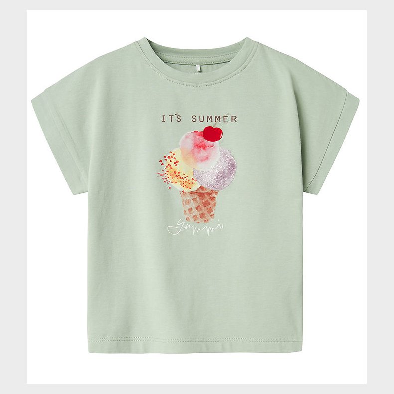 Name It T-shirt - NmfJosephina - Aqua Gray