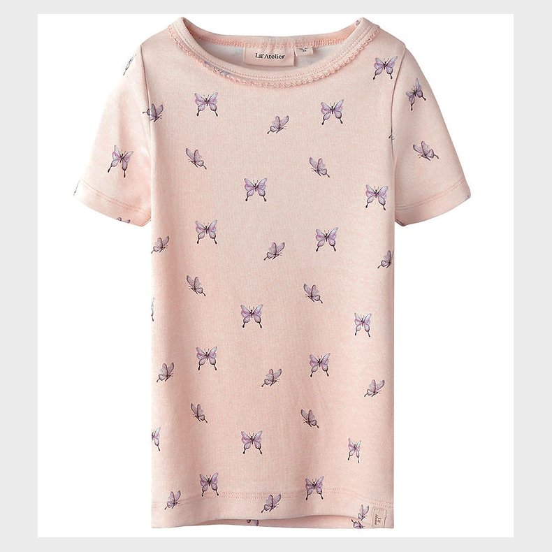 Lil Atelier T-shirt - NmfGayo - Peach Blush/Butterfly