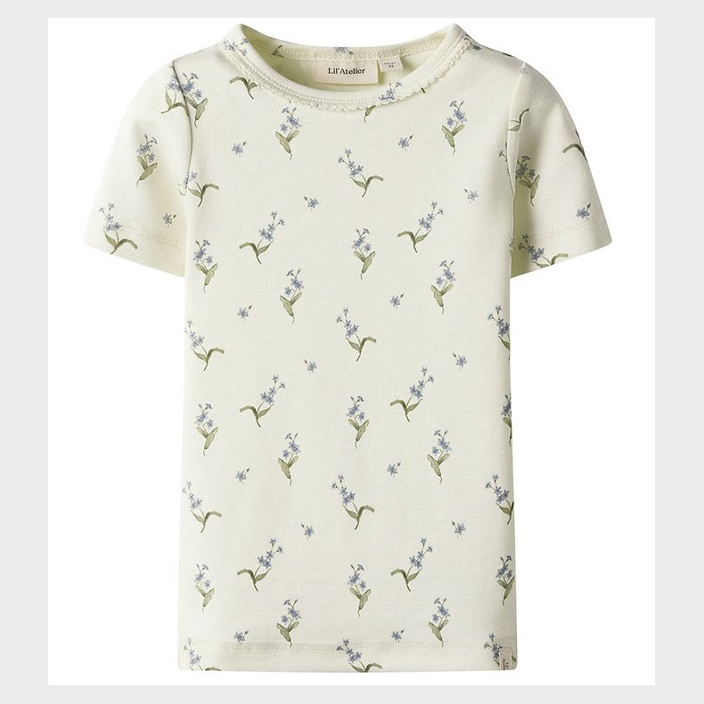 Lil Atelier T-shirt - NmfGayo - Coconut Milk/Forget Me Not