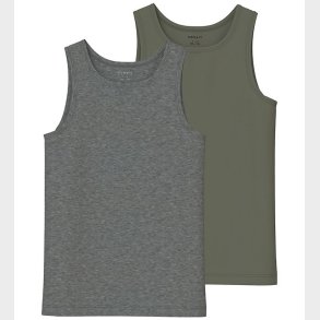 Name It Undertrje - Noos - NkmTank - 2-pak - Tea Leaf/Dark Grey