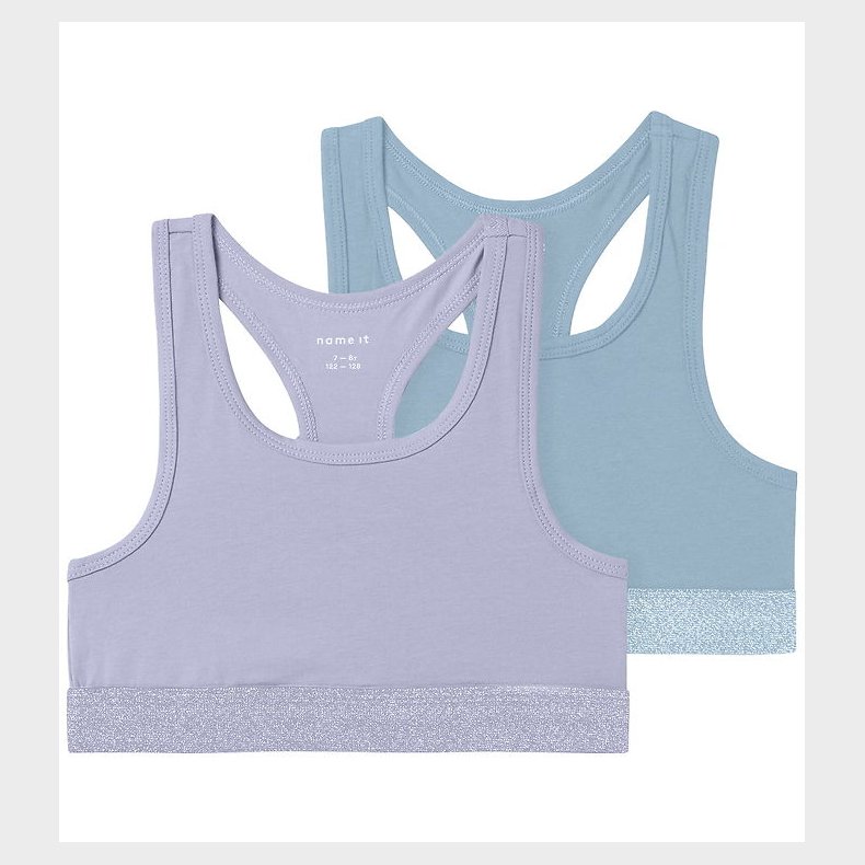 Name It Top - Noos - NkfShort - 2-pak - Purple Heather/Subdude B