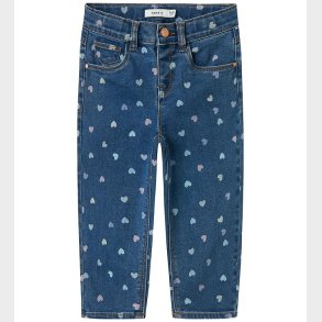 Name It Jeans - Noos - Mom - NmfBella - Denim Blue/Hearts