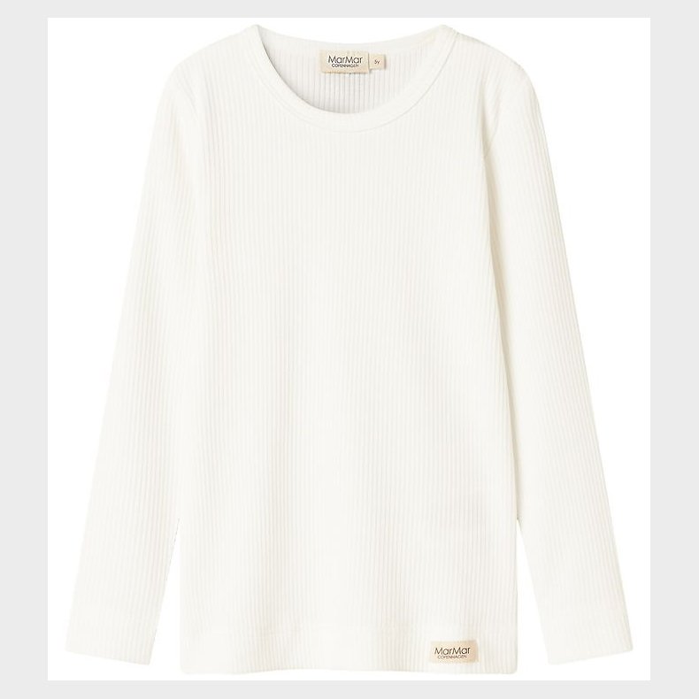 MarMar Bluse - Rib - Plain - Noos - Gentle White