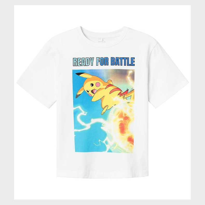 Name It T-shirt - NkmSkylar - Pokmon - Bright White