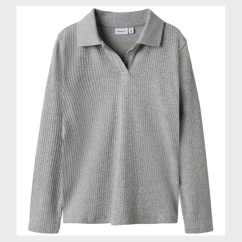 Name It Polobluse - NkfDusa - Grey Melange