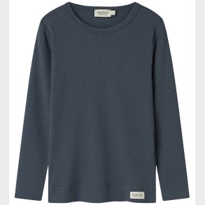 MarMar Bluse - Rib - Plain - Noos - Blue