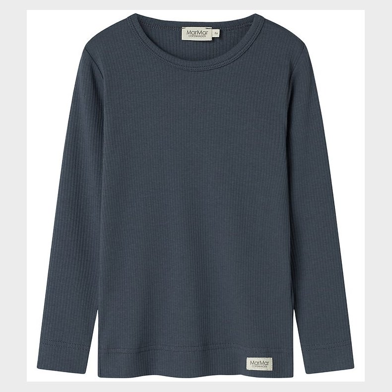 MarMar Bluse - Rib - Plain - Noos - Blue