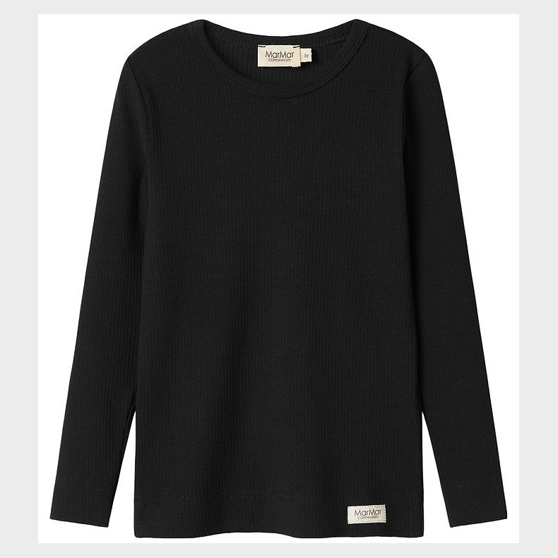 MarMar Bluse - Rib - Plain - Noos - Sort