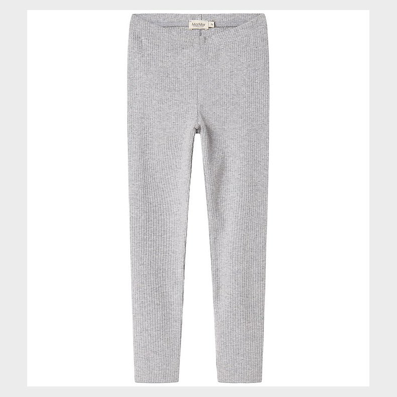 MarMar Leggings - Rib - Modal - Light Grey Melange