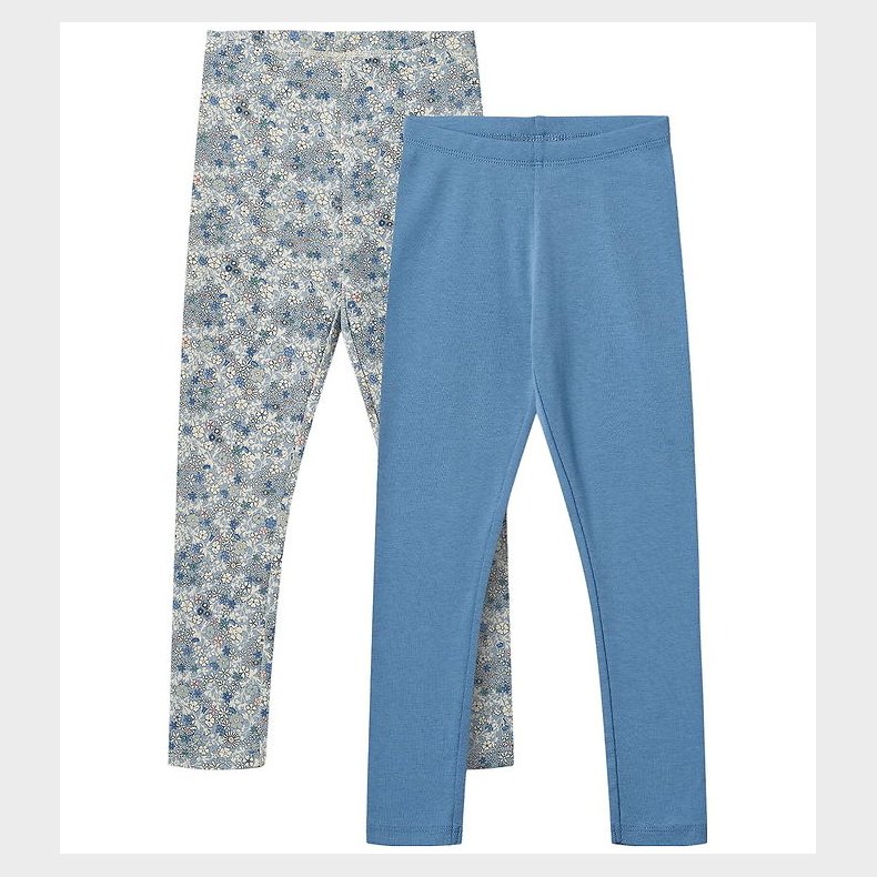 Wheat Leggings - 2-pak - Jules - Blue Summer Flowers