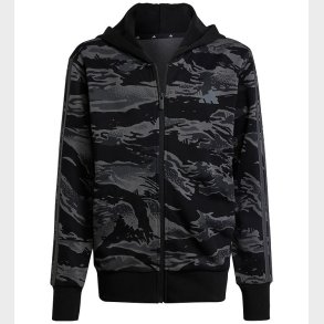 adidas Performance Cardigan - J CAMO FZ HD - BLACK/GREFIV