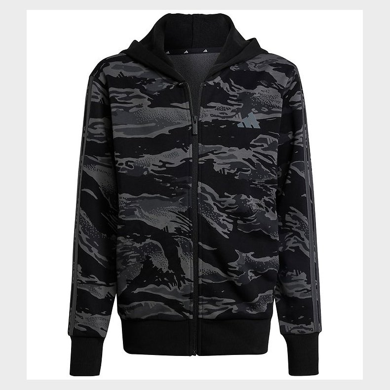 adidas Performance Cardigan - J CAMO FZ HD - BLACK/GREFIV