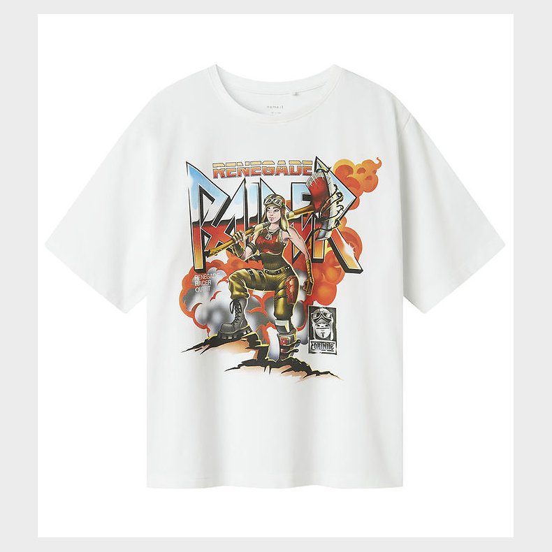 Name It T-shirt - NkmJavali Fortnite - Bright White