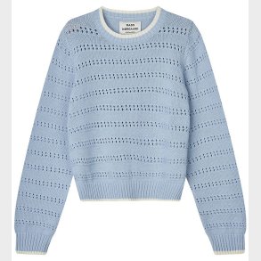 Mads N�rgaard Bluse - Strik - Inga - Cashmere Blue/Vanilla Ice