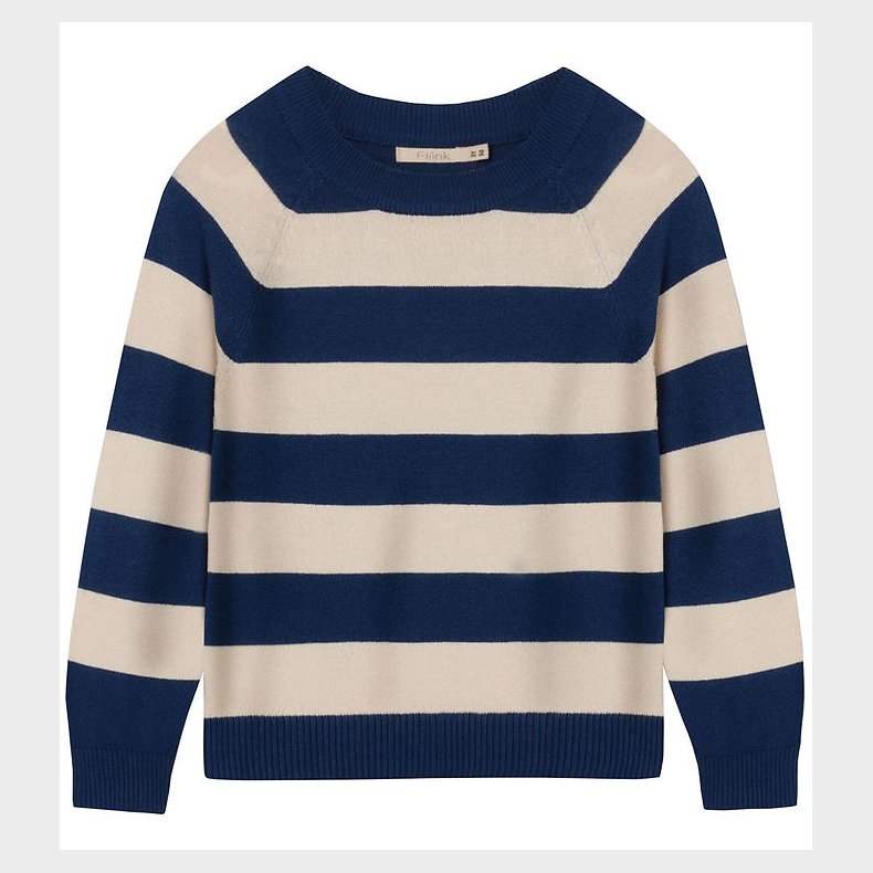 Fliink Bluse - Strik - Favo - Insignia Blue/Sandshell