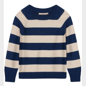 Fliink Bluse - Strik - Favo - Insignia Blue/Sandshell