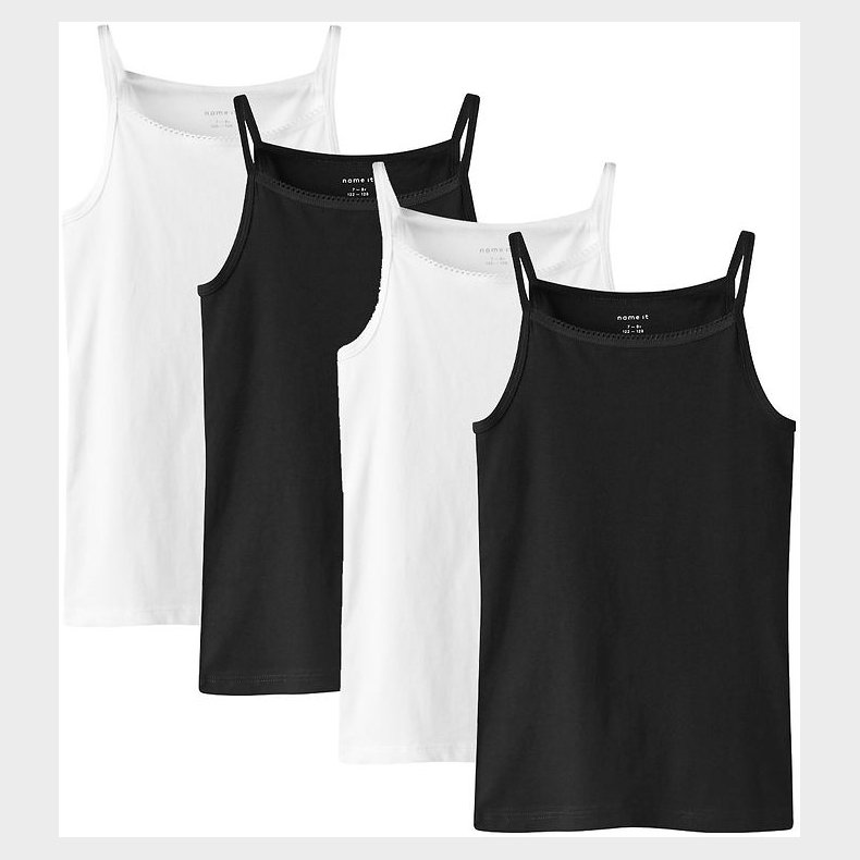 Name It Undertrje - NOOS - NkfStrap - 4-pak - Black/w/ 2 x Brig
