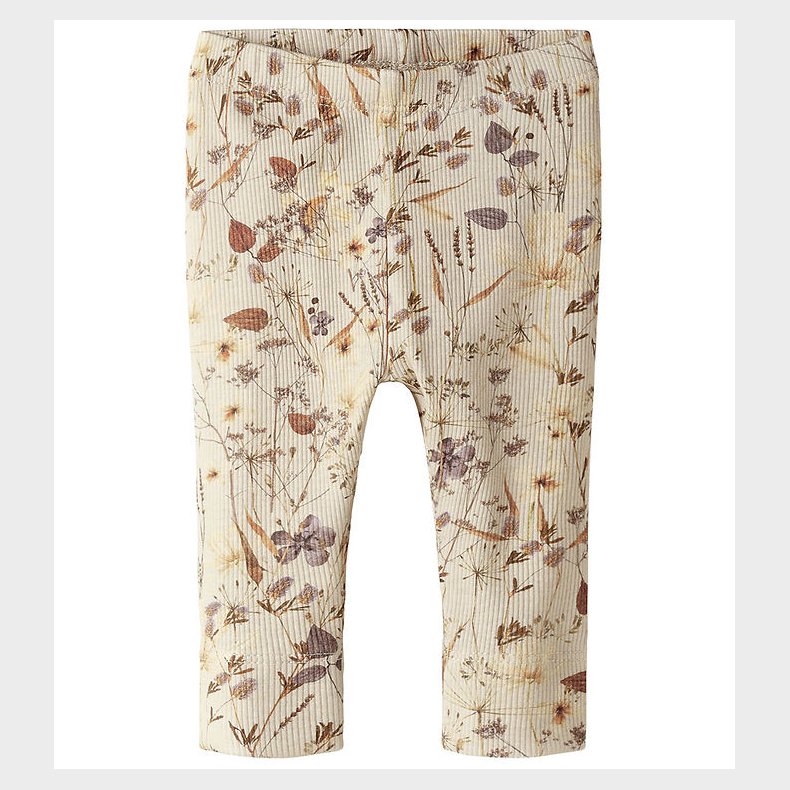 Name It Leggins - Rib - NbfNiara - Oatmeal/Woodrose