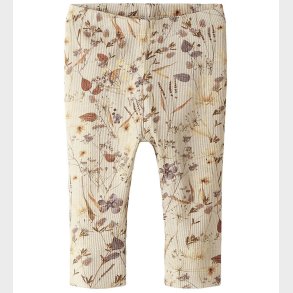 Name It Leggins - Rib - NbfNiara - Oatmeal/Woodrose