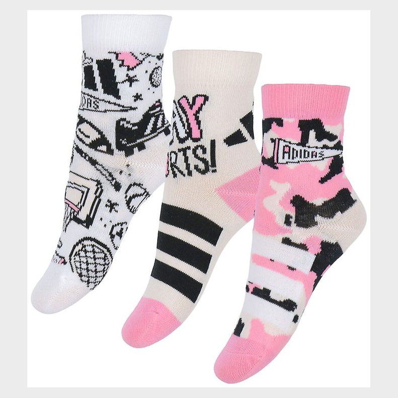 adidas Performance Str�mper - 3-pak - K Doodle - Wonqua/White/Bl