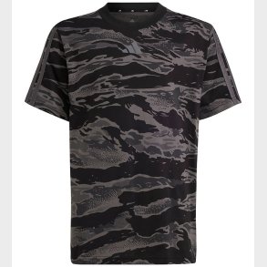 adidas Performance T-shirt - J Camo - Black/Grefiv