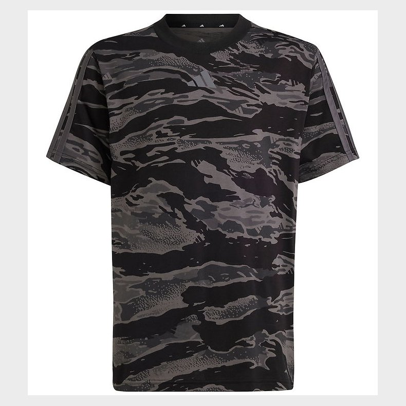 adidas Performance T-shirt - J Camo - Black/Grefiv
