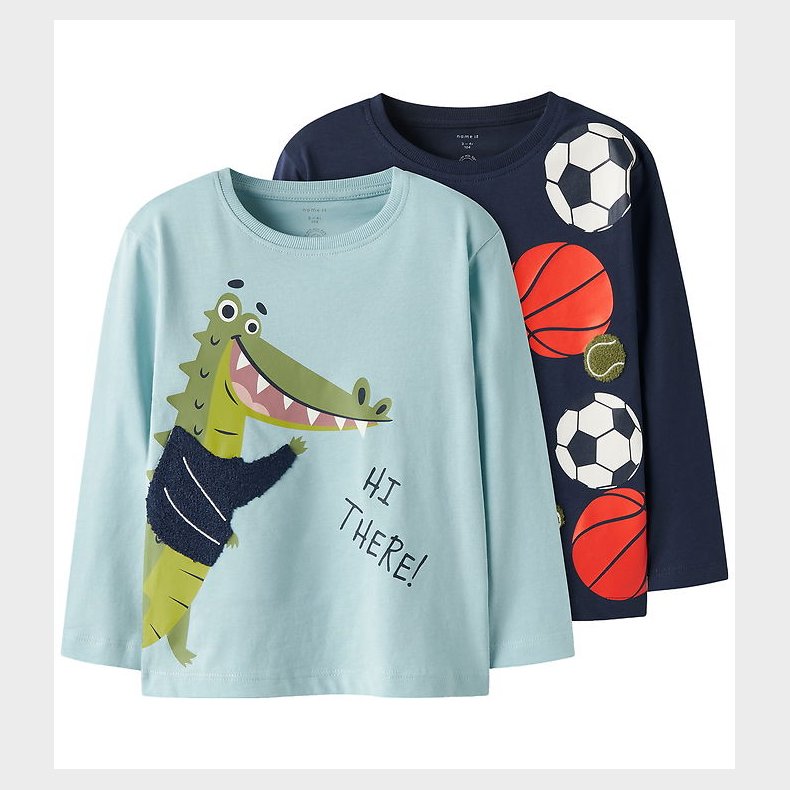 Name It Bluse - NmmKingston - 2-pak - Sterling Blue