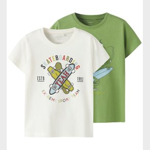 Name It T-shirt - NmmKarlton - 2-pak - Coconut Milk