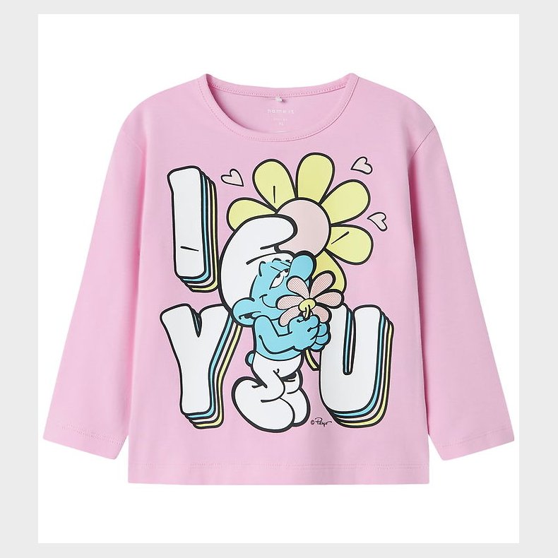 Name It Bluse - NmfFrida - Smurfs - Pink Frosting