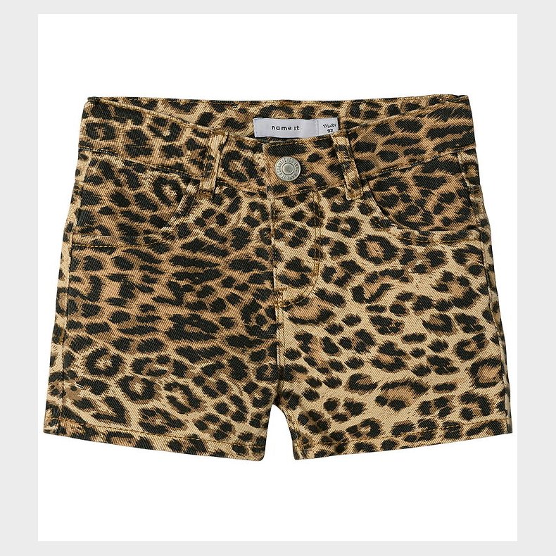 Name It Shorts - NmfRose - Silver Mink/Leopard