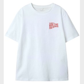 Name It T-shirt - NkmDuster - Bright White/Burger