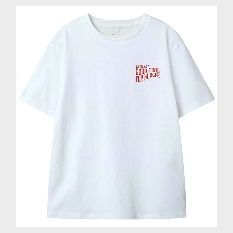 Name It T-shirt - NkmDuster - Bright White/Burger