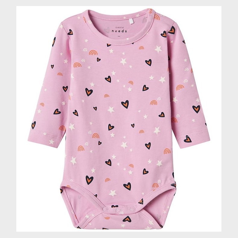 Name It Body l/ - NbfVandora - Pastel Lavender/Hearts