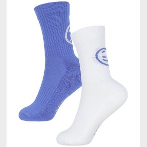 Molo Str�mper - Norman - 2-pak - Dazzling Blue/Hvid