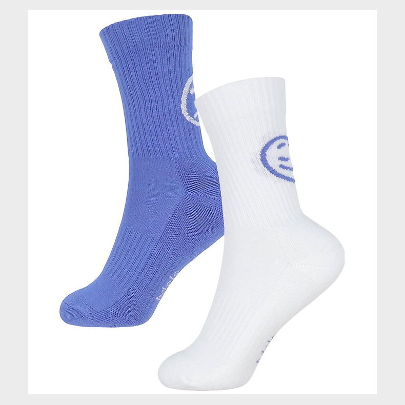 Molo Str�mper - Norman - 2-pak - Dazzling Blue/Hvid