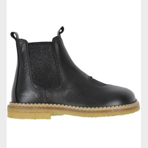 Angulus Stvler - Chelsea - Sort m. Glitter/Hjerte
