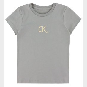 Calvin Klein T-Shirt - Glitter - Mourning Dove Grey
