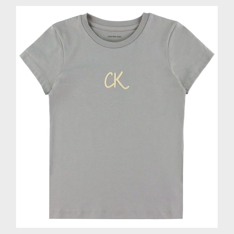 Calvin Klein T-Shirt - Glitter - Mourning Dove Grey