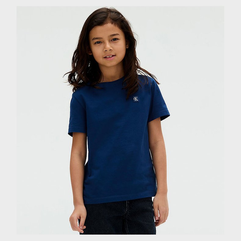 Calvin Klein T-shirt - Mono Mini Badge - Blue Jean