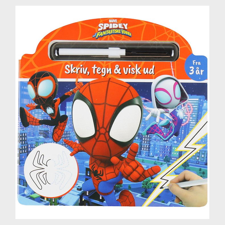 Alvilda Aktivitetsbog - Marvel Spidey - Skriv, Tegn & Visk Ud
