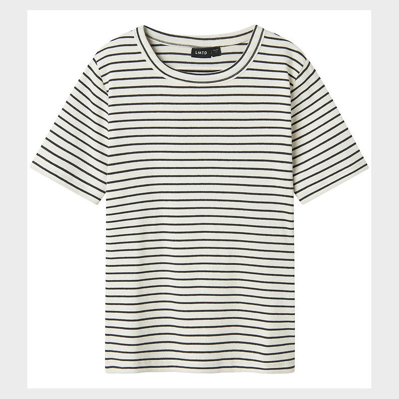 LMTD T-shirt - NlfHinaja - Dark Grey Melange/White Stripes